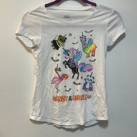 Girls Justice Halloween t-shirt and leggings size 12 - Picture 2 of 3